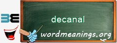 WordMeaning blackboard for decanal